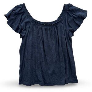 Loft Soft Black Linen Top Size Medium